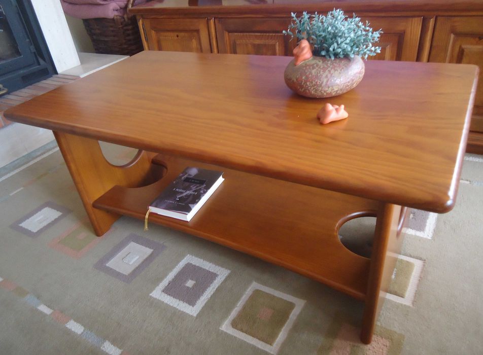 Mesa de centro - Pinho maciço cor castanho mel