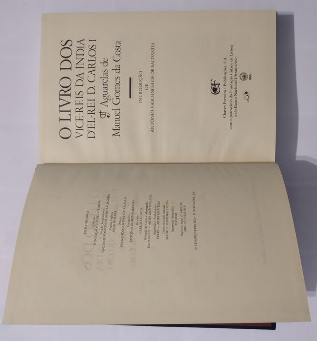Vice-Reis da Índia Del-Rei D. Carlos I com aguarelas  - livro novo