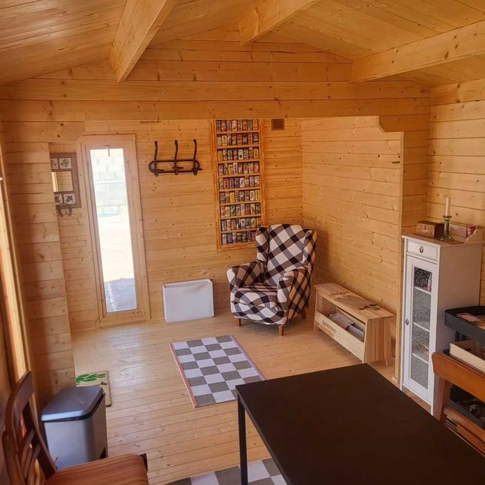 Cabana modular de madeira, escritório Exterior de 17,2 m2