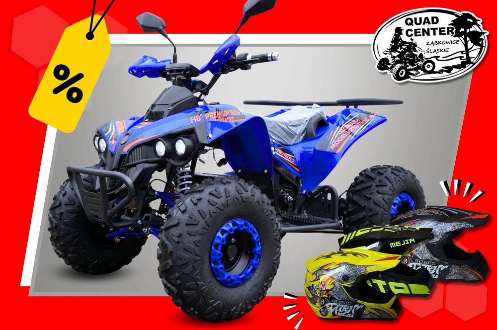 Quad ATV ELEKTRYCZNY MODEL H8 1500W 48V PREMIUM Koła 8 cali Jak 125cc