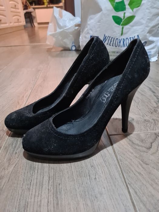 Szpilki czarne damskie 38
