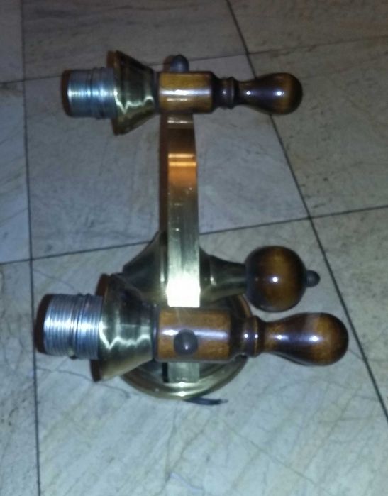 Kinkiet drewniano mosiężny  stary PRL