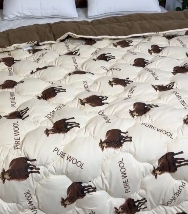 Топ!Зимова тепла ковдра на овчині Arda.Якісне одіяло з бавовни на зиму