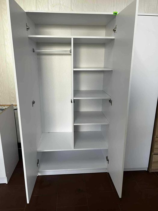 Biała szafa – nowoczesna, pojemna i funkcjonalna, Wymiary 90x180x50 cm