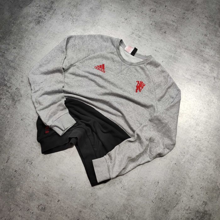 MĘSKA Bluza PIŁKA NOŻNA Adidas Manchester UTD United Red Devils Logo