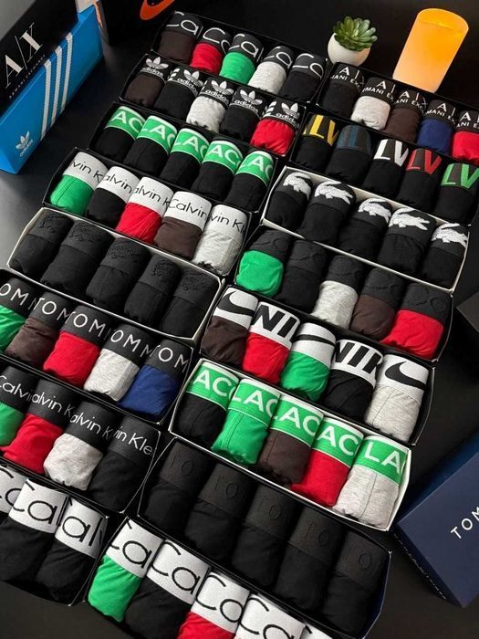 Чоловічі боксери Армані. Мужские класические черные трусы, хлопок