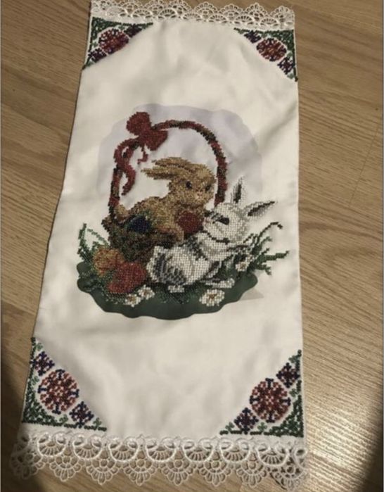 Великодній рушник з бісеру