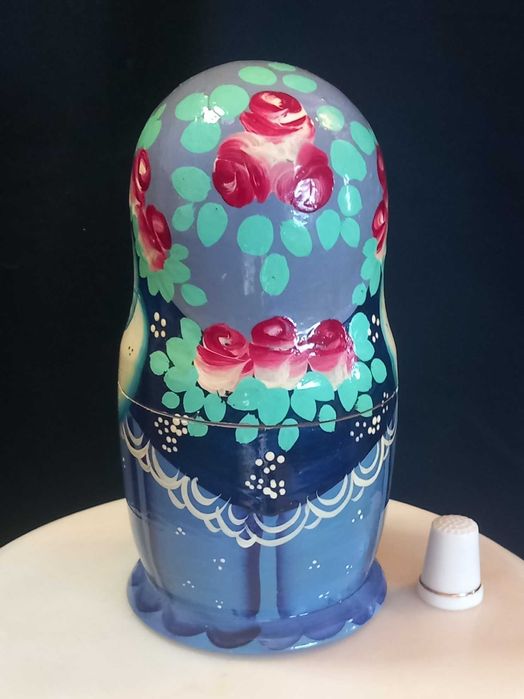 Matrioska de madeira com 5 peças