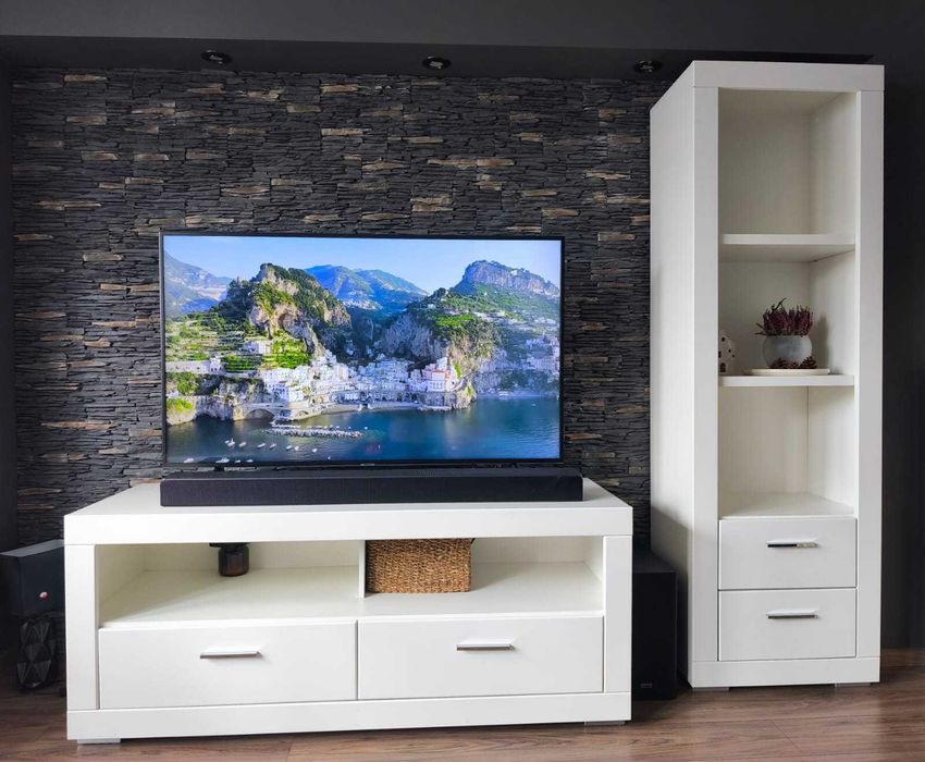 Sprzedam meble Regał, RTV, Komoda Snow (Abra meble) komplet