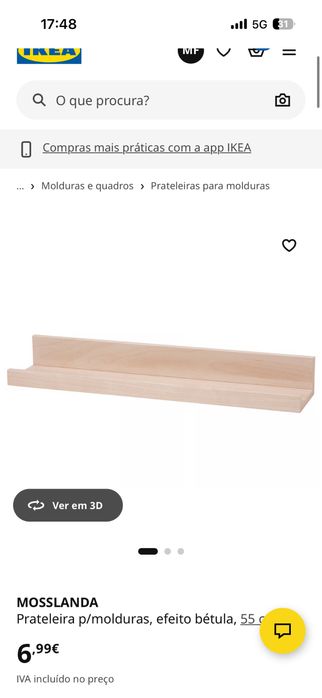 Parteleira para molduras