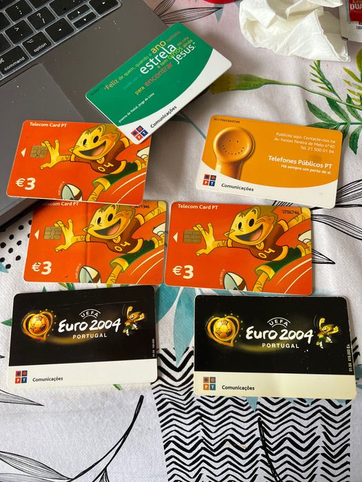 Euro 2004 cartao recarregavel de colecao de telefone