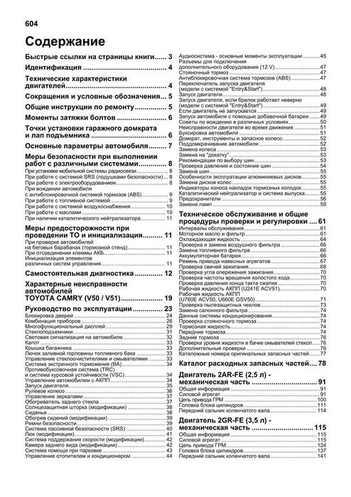 Toyota Camry. Руководство по ремонту и эксплуатации. Книга