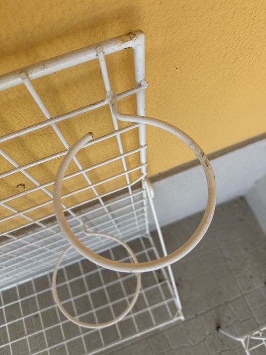 Floreiras ferro branco