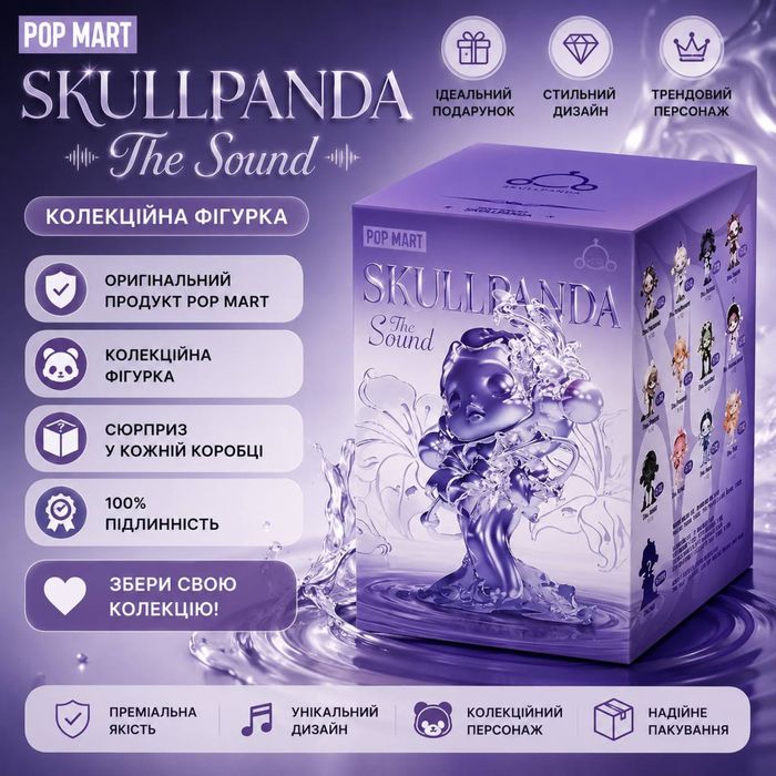 SKULLPANDA The Sound — колекційна фігурка POP MART