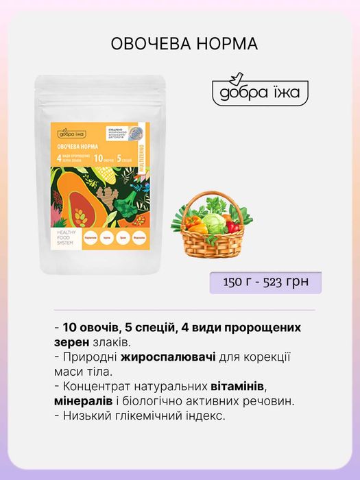 Пророщені зерна, солод, водорості, овочі.Дієтичні добавки.