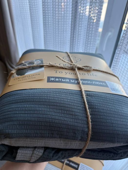 Півтораспальний комплект постільної білизни з вареної бавовни