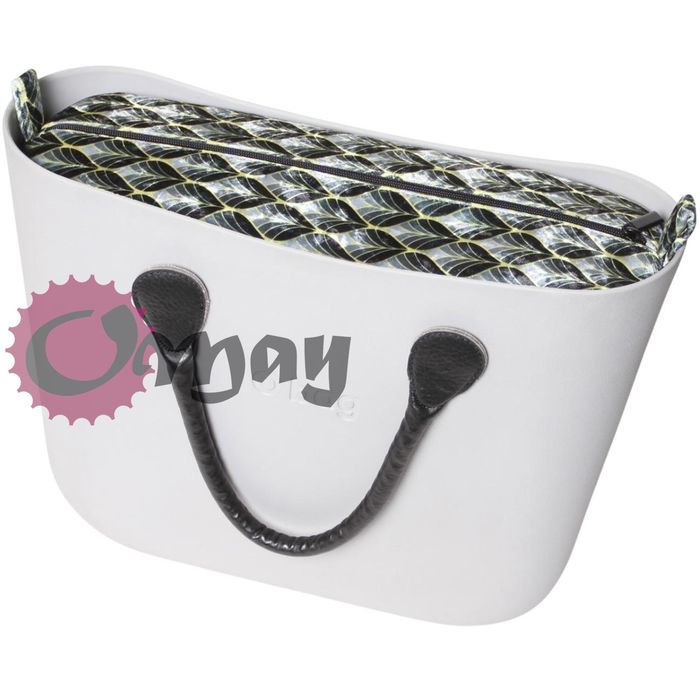 CZARNY organizer OBAG STANDARD szary welur wachlarze 2 kieszenie OMAY