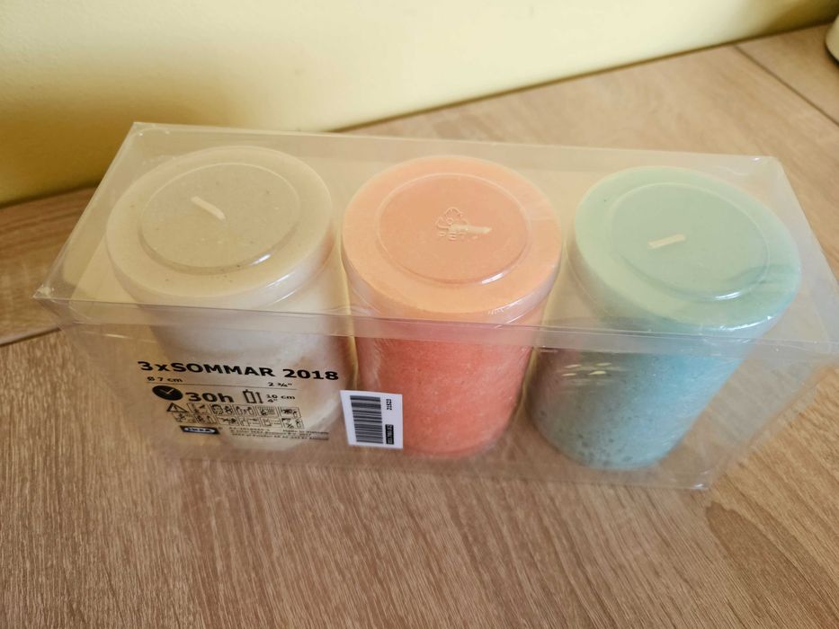 Świece Ikea 3 szt., nowe