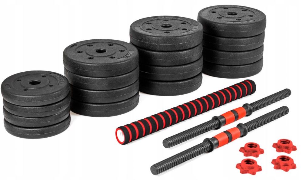 HANTLE HANTELKI 40 KG 2x20 KG ciężarki sztanga do ćwiczeń treningowe