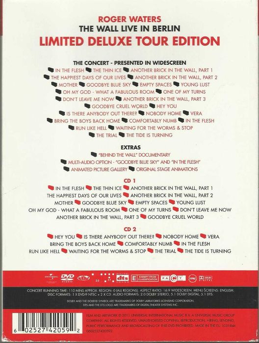 Roger Waters - The Wall: Live In Berlin (limited edition 2 CD + DVD)