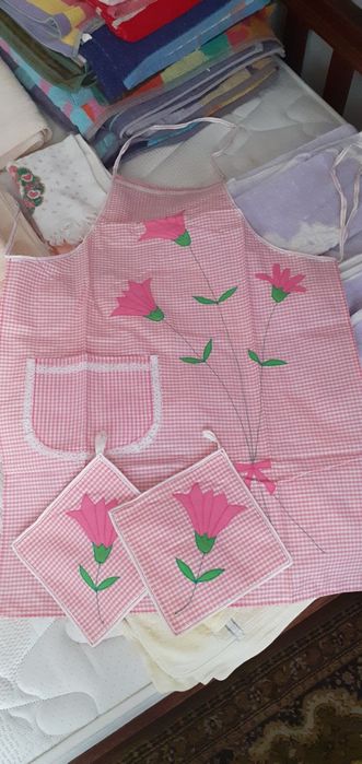 Conjunto avental e pegas NOVO