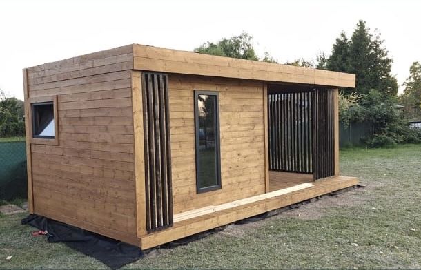 Nowoczesny domek ogrodowy 3x6 m