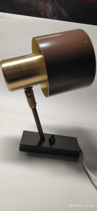 Lampka - metalowy proszkowany malowany Kinkiet z lat 60