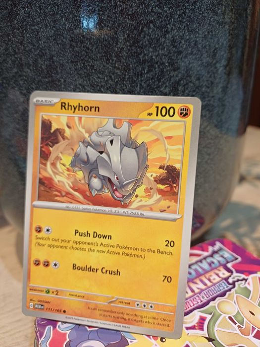 Carta Pokémon Rhyhorn #111 Pokemon Scarlet & Violet 15