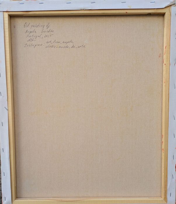 Quadro pintado á óleo sobre tela, 55x46 cm