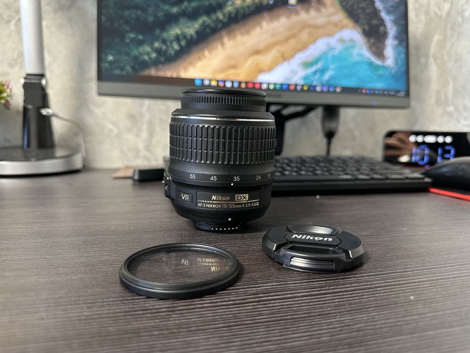 Объектив Nikon DX AF-S NIKKOR 18-55mm f/3.5-5.6G VR • Автофокус • Стабилизация • Идеальное состояние
