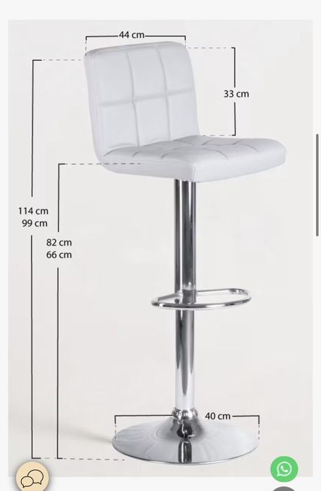 6 Cadeiras de Pé Alto