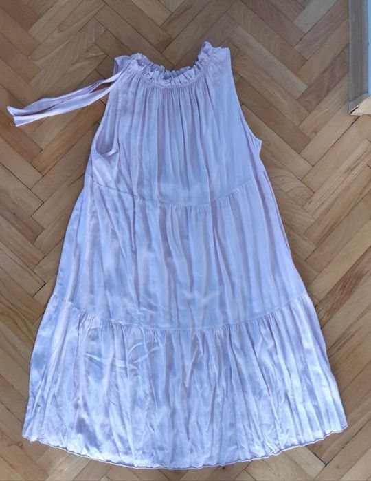 Sukienka, letnia, Boho  MIDI, Lila, liliowy, fiolet ! 100 wiskoza