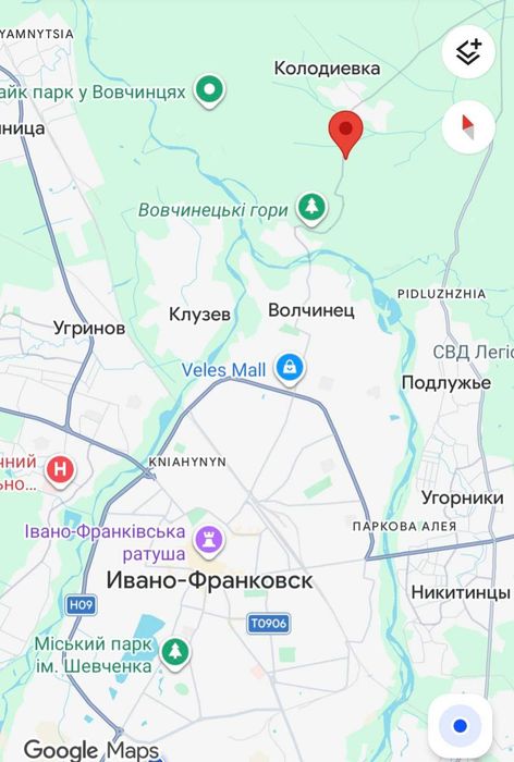 Продаю ділянку біля Івано-Франківська. 150соток.Під будівництво.