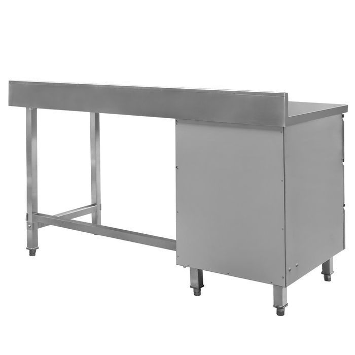 Stół gastronomiczny szuflady po lewej stronie Mega-M 80x70x85