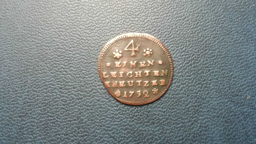 Biskupstwo Würzburga (Niemcy) 1/4 kreutzer 1752