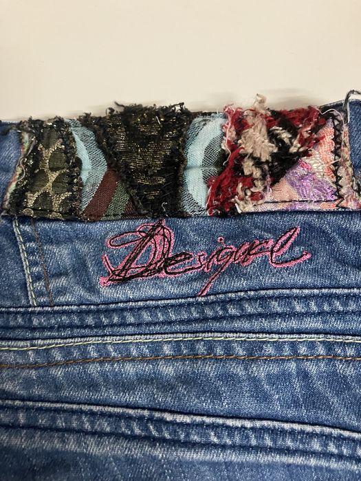 DESIGUAL calças ganga estampada única