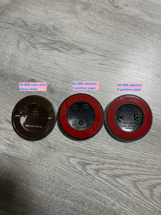 Símbolo Originais BMW 82/78/74/45mm Centro jantes 68/56mm