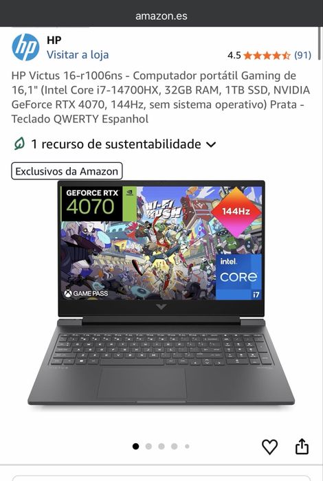 HP Victus 16 RTX 4070 | i7-14700HX | 32GB RAM | 1TB SSD