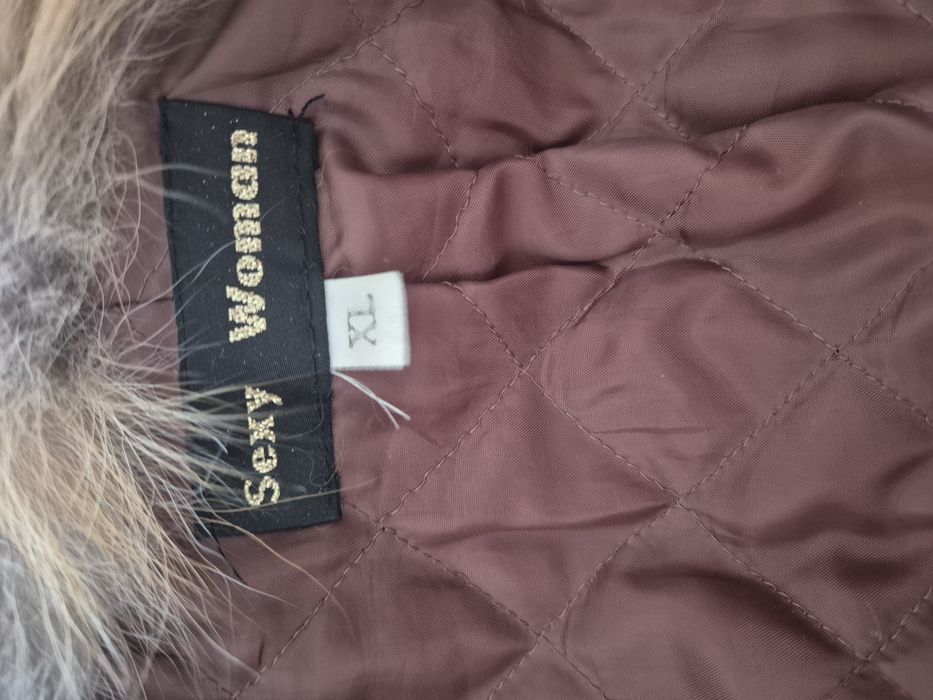 Casaco em pele com pelo Tam.S