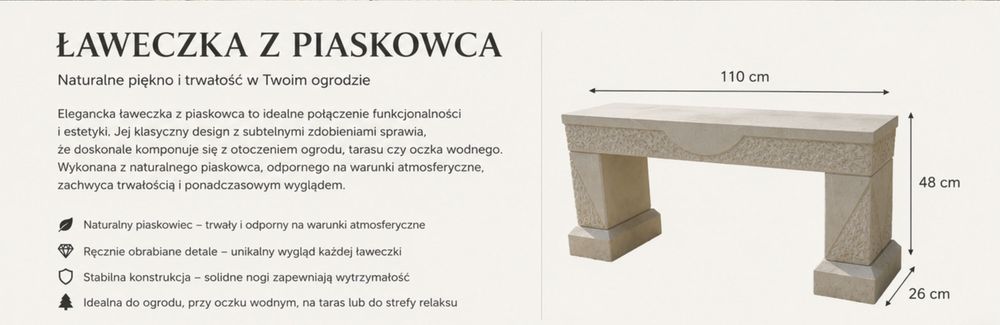 Ławeczka z PIASKOWCA