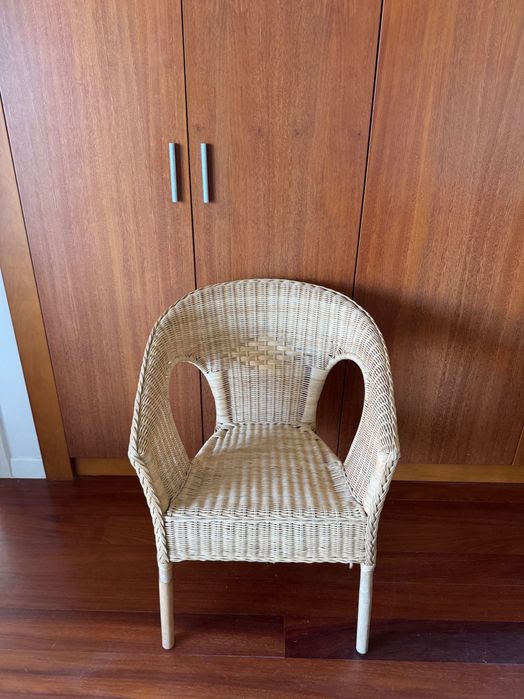 Cadeira em Vime / Rattan Natural - Estilo Boho Chic