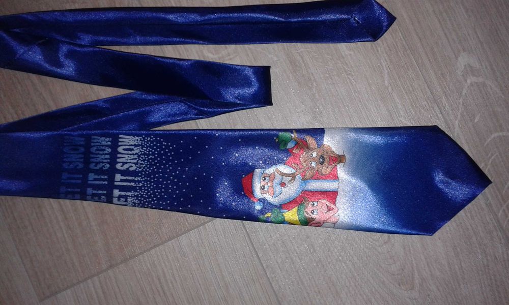 Krawat Świętego Mikołaja świąteczny