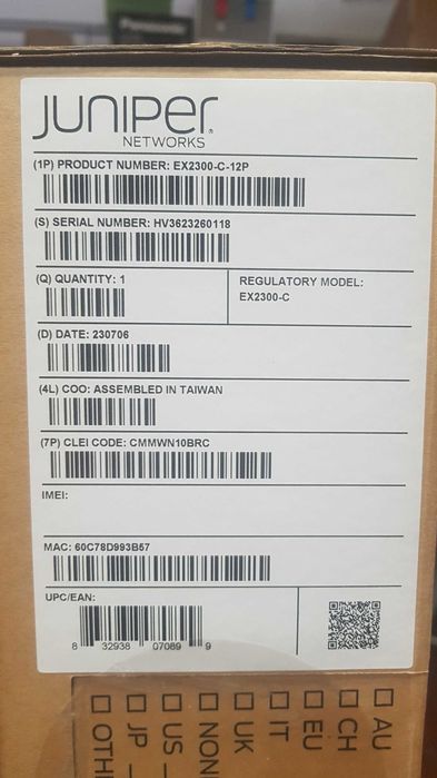 Комутатор Juniper EX2300-C-12P