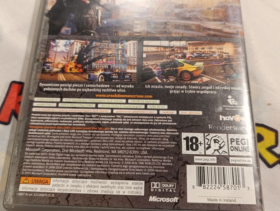 Crackdown Xbox 360 (wydanie polskie) super stan możliwa zamiana SKLEP