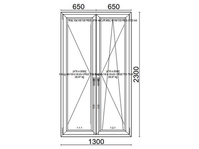 Drzwi Balkonowe Tarasowe Dwuskrzydłowe VEKA Okno na Wymiar