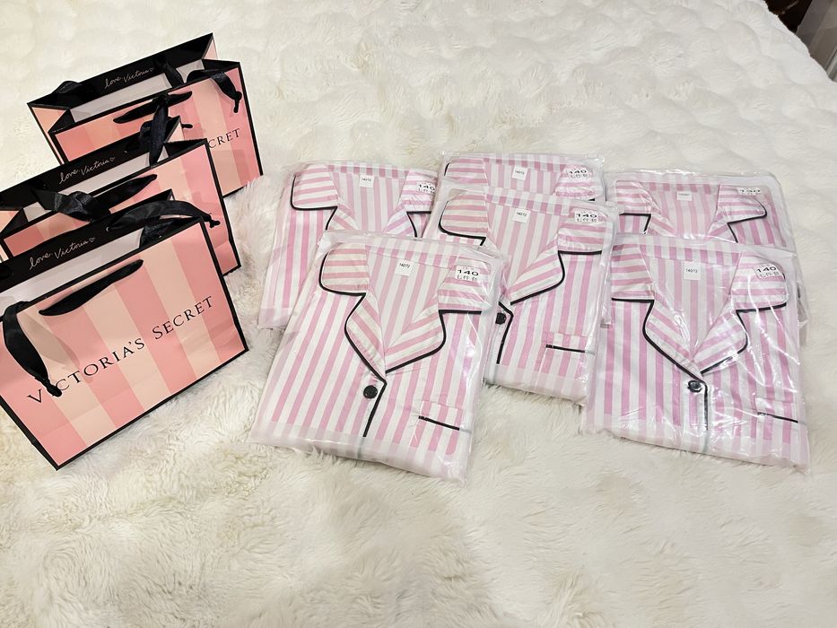 Дитяча піжама в стилі Victoria’s Secret рожева, 134/140/146/152/158