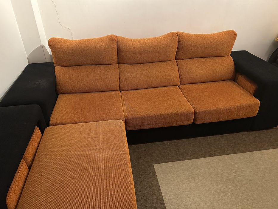 Sofa chaise longue laranja