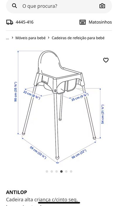 Cadeira de refeição ikea criança
