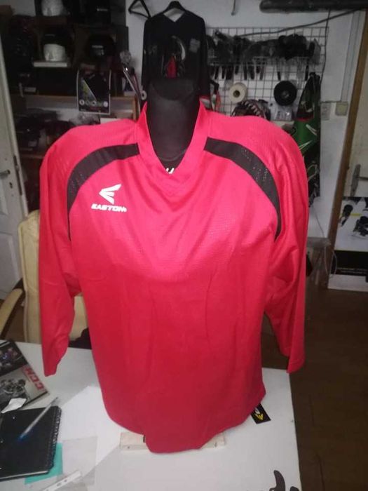 Koszulka treningowa do hokeja EASTON rozmiar junior czerwona nowa !
