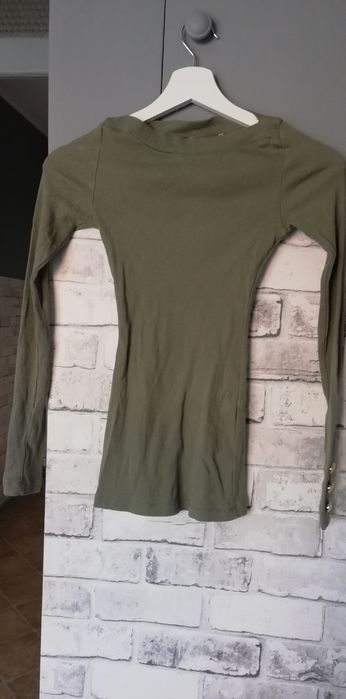 Bluzka prążek khaki